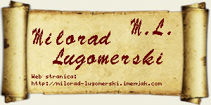 Milorad Lugomerski vizit kartica